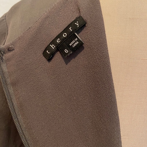 Theory Grey Silk Tshirt Dress - Picture 5 of 5